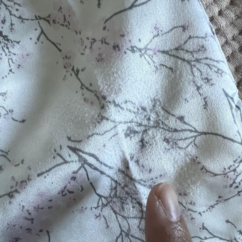 Chicos Shirt Womens Small White Floral Branch Print Henley Long Sleeve Blouse 0 - Picture 12 of 12